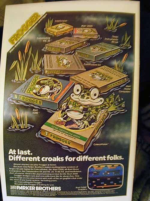 frogger advertisement