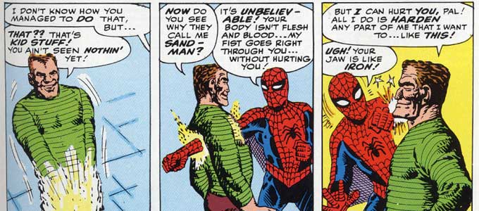 Spider-Man fights Sandman