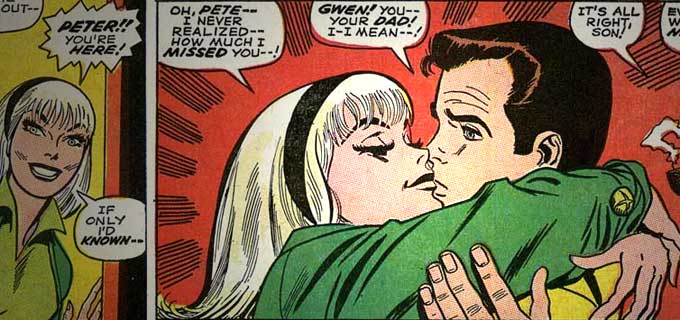 Peter Parker and Gwen Stacy Kiss