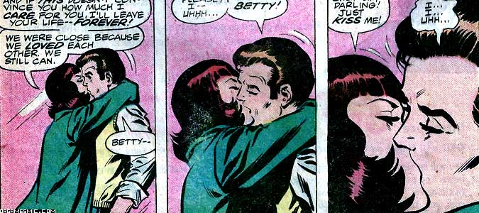 Betty Brant and Peter Parker Kiss