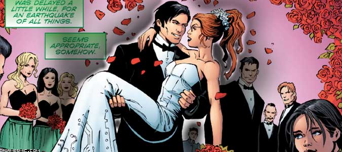 Nightwing and Batgirl wedding