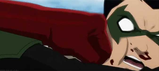 Flash punching Robin in face