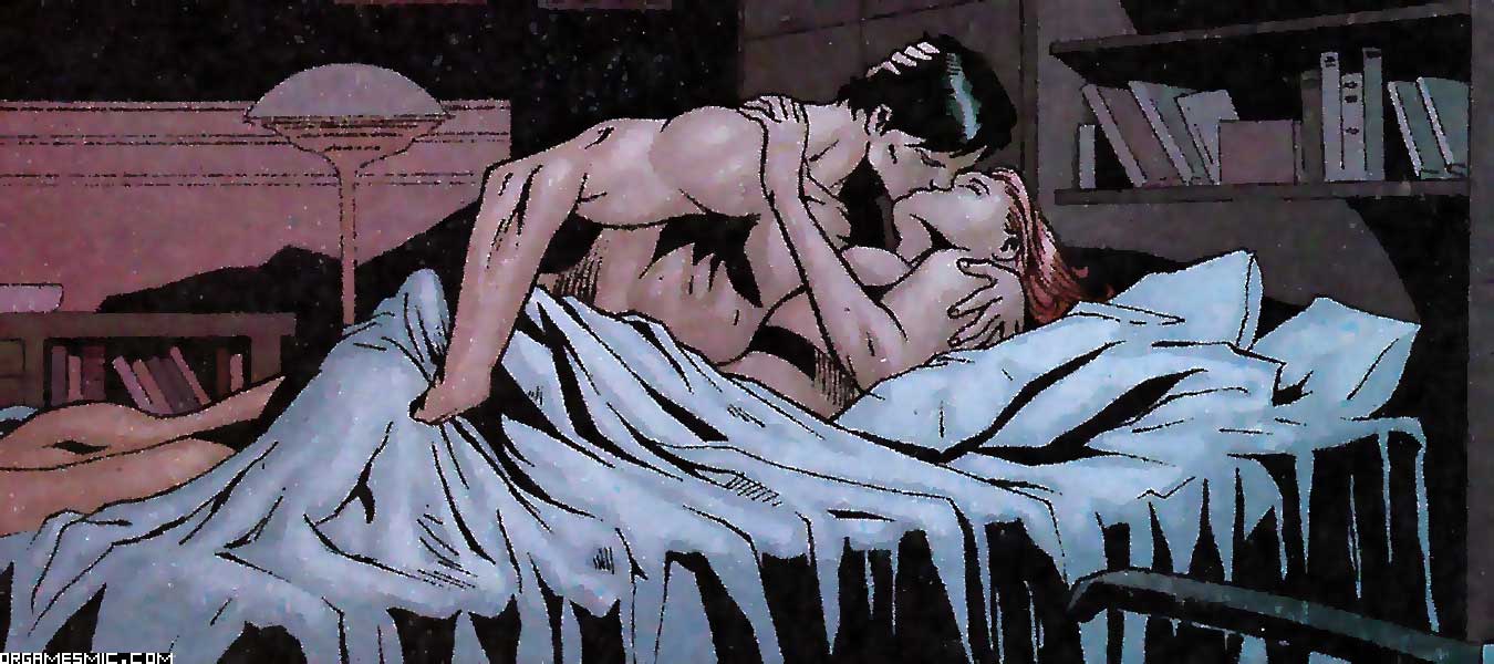 Nightwing and Batgirl in bed
