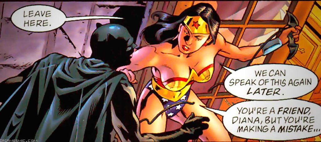 Wonder Woman fights Batman