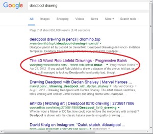 liefeld deadpool drawing search