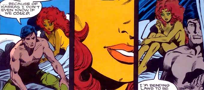 Starfire in bed