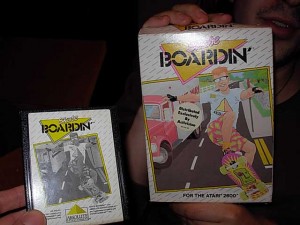 skateboardin cart and box