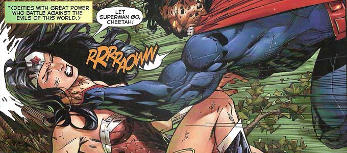 superman strangles wonder woman