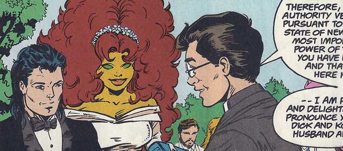 Robin and Starfire get married