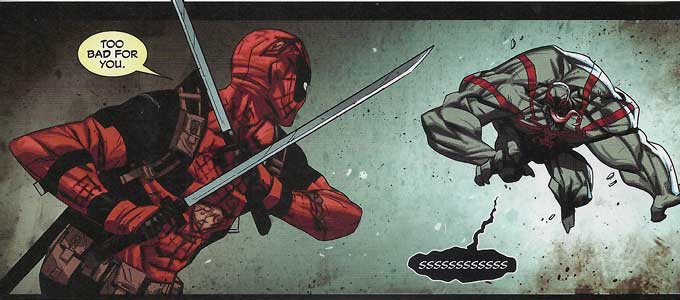 Deadpool fights Venom
