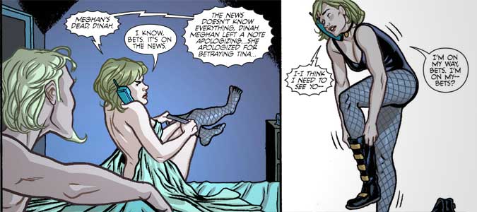 Black Canary naked in bed