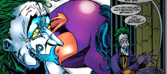 Catwoman and Joker kiss
