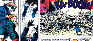 Daredevil throws child into explosion