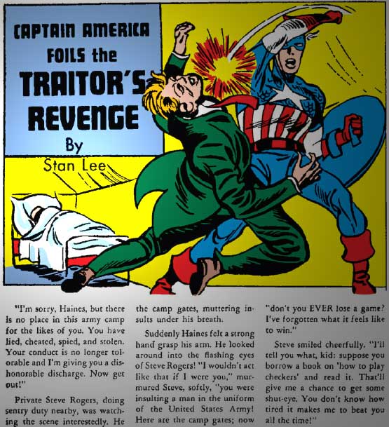 Stan Lee first comic Captain America 3