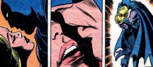 Black Canary and Batman Kiss