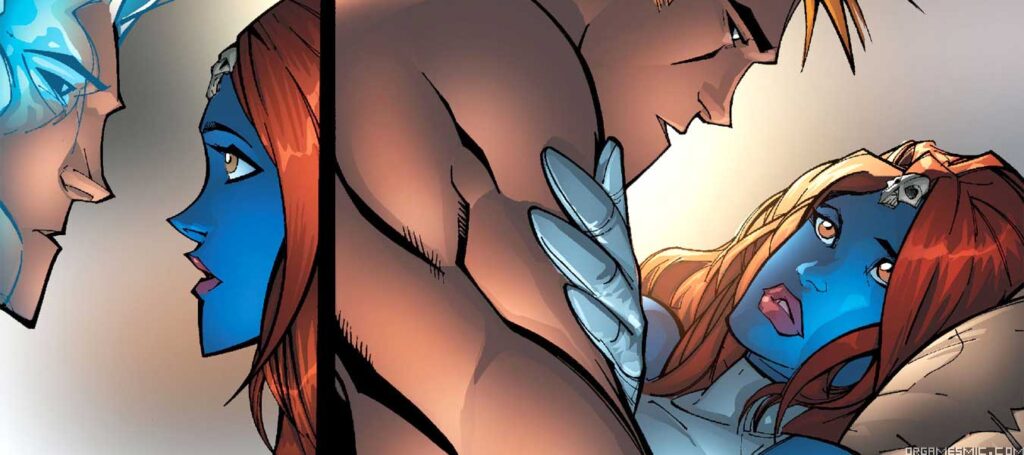 Iceman and Mystique have sex