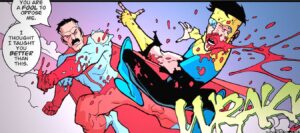 Omni-Man fighting Invincible