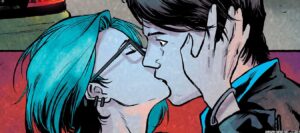 Shawn Tsang and Dick Grayson kissing