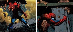 Spider-Man holds building