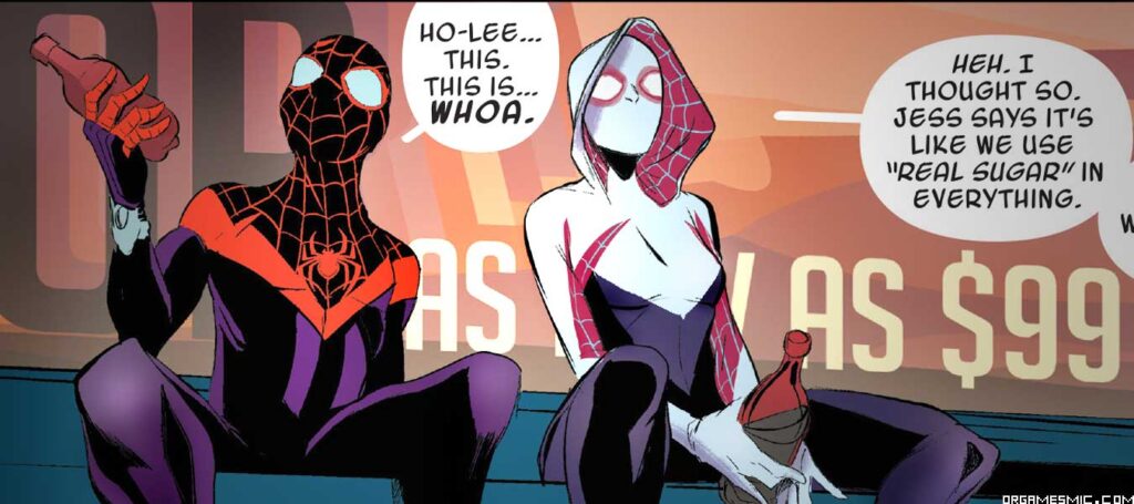 Spider-Man and Gwen Soda