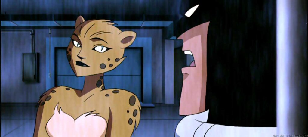 Batman and Cheetah in Justice League show