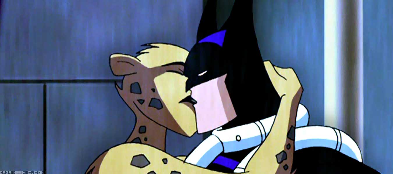 Batman and Cheetah Kiss