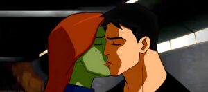 Superboy and Miss Martian Kiss