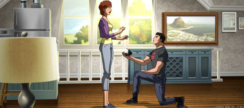 Superboy proposes to Miss Martian