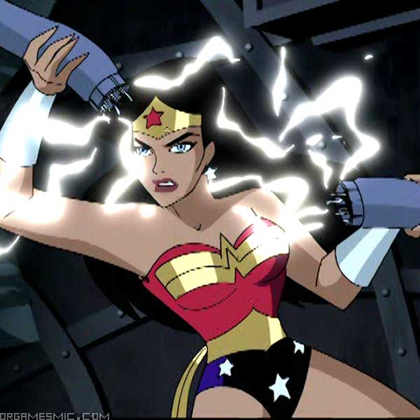 Wonder Woman with wires