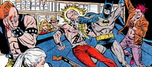 Batman fighting criminals