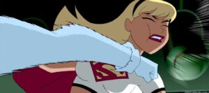 Supergirl punched in face by Power Girl
